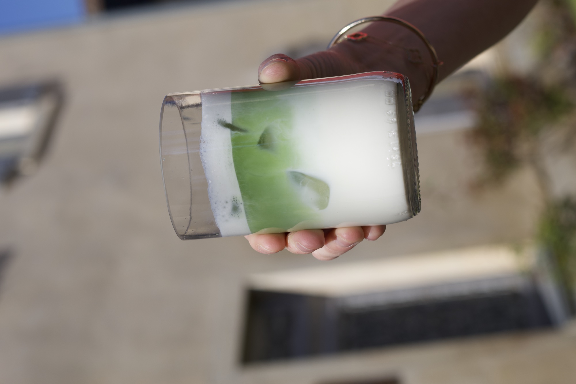 Matcha latte glacé